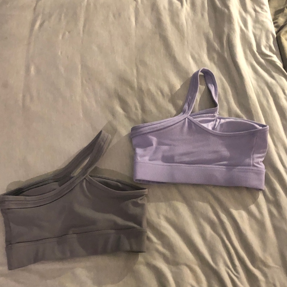 Women's Purple and Gray Sports Bras - Picture 8 of 10